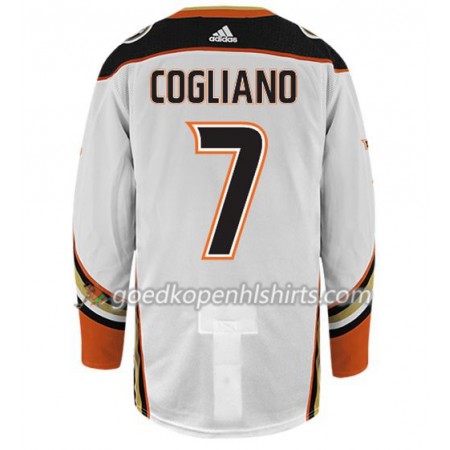 Anaheim Ducks ANDREW COGLIANO 7 Adidas Wit Authentic Shirt - Mannen